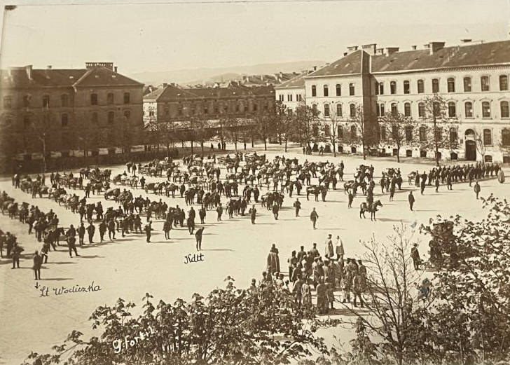 Vojarna Črnomerec, smotra 1916. godine